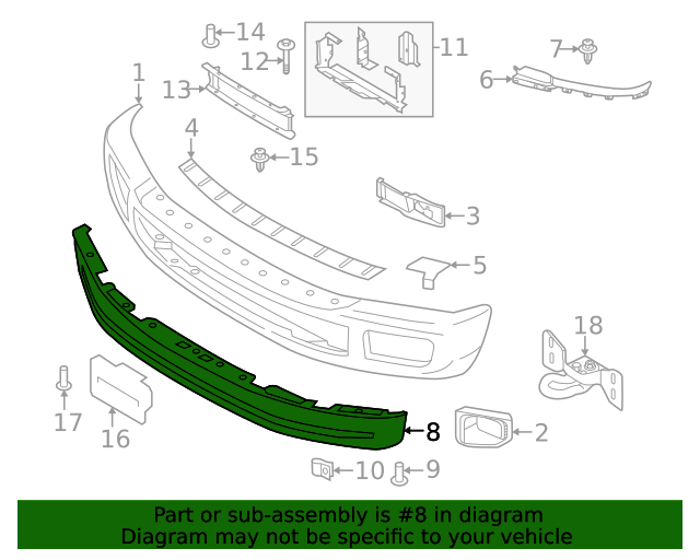 Ford Tremor Genuine Lower Valance (F250, F350, F450 Super-Duty 2020-2022)