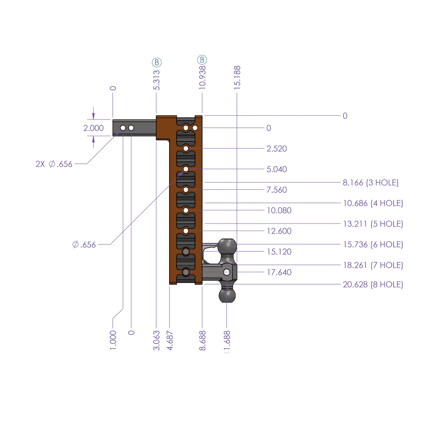 Gen-Y Hitch Mega-DutyY 16K Drop Hitch (2" Shank)