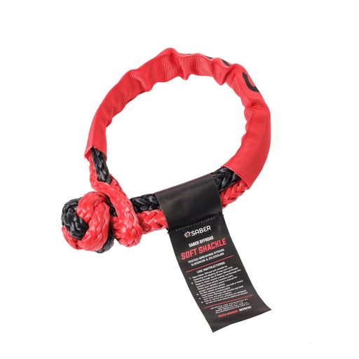 9,000KG SaberPro Soft Shackle with Sheath - Red & Black