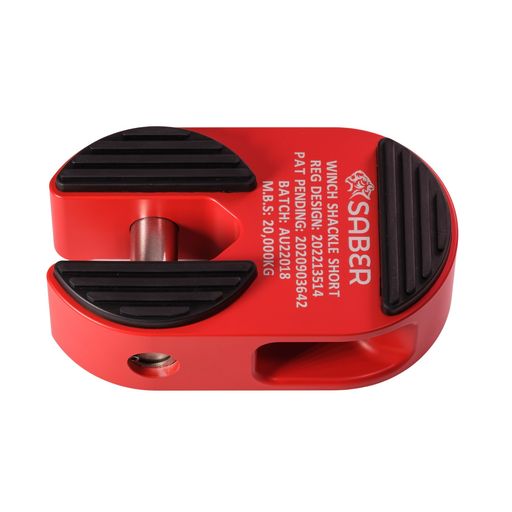 7075 Alloy Winch Shackle Short - Cerakote Red