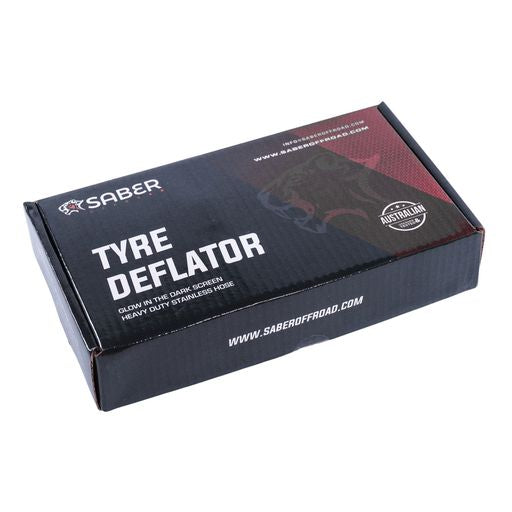 Quick Deflate Tyre Deflator with Glow in the Dark Face & Stainless Steele Braided Hose
