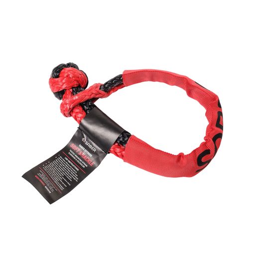 7075 Aluminium Rope Friendly Recovery Hitch - Green Prismatic & 9K Soft Shackle