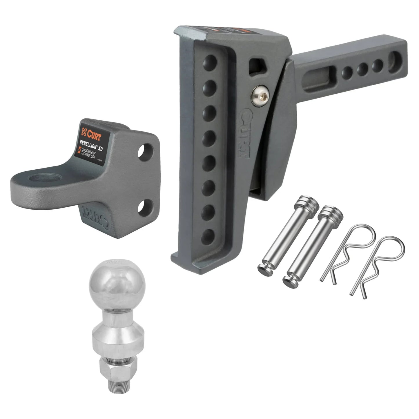 CURT Rebellion XD ShockDrop Ball Mount (70mm Tow Ball Compatible Kit) 4500 KG