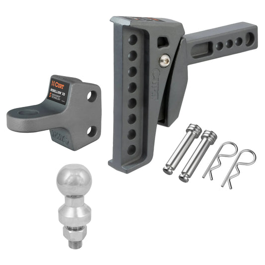 CURT Rebellion XD ShockDrop Ball Mount (70mm Tow Ball Compatible Kit) 4500 KG