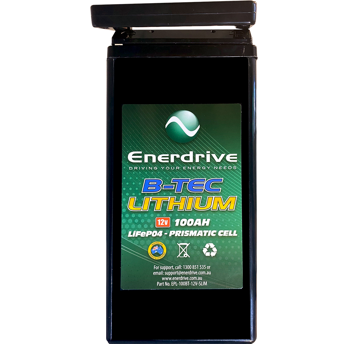 Enerdrive B-TEC 12V 100Ah Slimline Lithium Battery