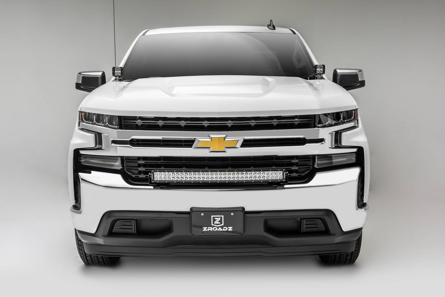 ZRoadz Front Bumper Top LED Bracket. Suits 30 Inch Curved LED Light Bar (not included) (Chevrolet Silverado 1500 2019-2022) Z322282