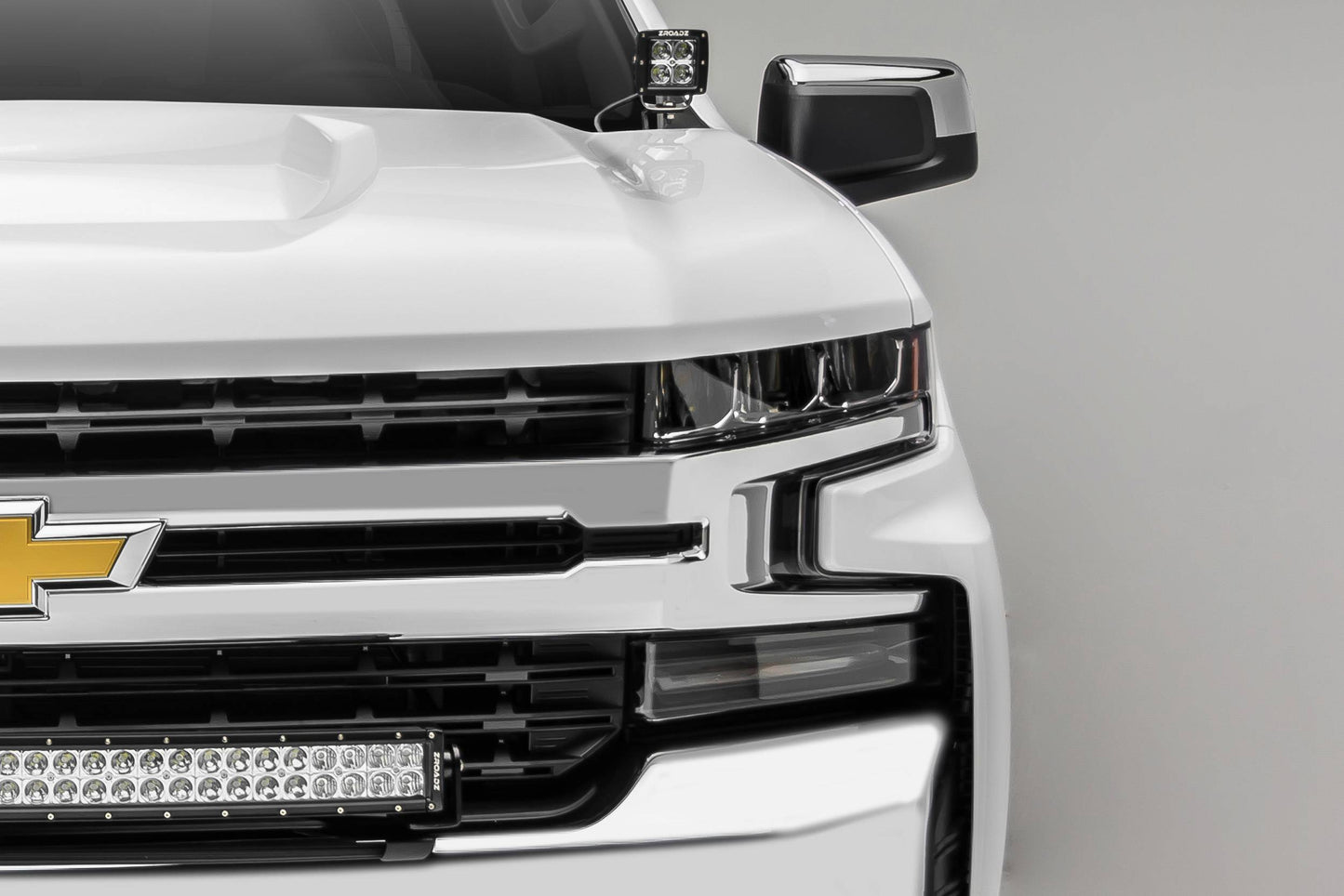 ZRoadz Front Bumper Top LED Bracket. Suits 30 Inch Curved LED Light Bar (not included) (Chevrolet Silverado 1500 2019-2022) Z322282