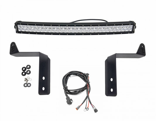 ZROADZ Front Bumper Top LED KIT with 1x 30 Inch LED Curved Double Row Light Bar (2020-2022 Ford Super Duty)