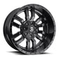 Fuel Sledge D596 Matte Black w/gloss black lip 20x9 8/180 20 124.2 (SET OF 5)
