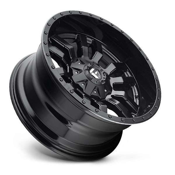Fuel Sledge D596 Matte Black w/gloss black lip 20x9 8/180 20 124.2 (SET OF 5)