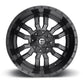 Fuel Sledge D596 Matte Black w/gloss black lip 20x9 8/180 20 124.2 (SET OF 5)