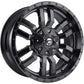 Fuel D596 Sledge Matte Blacks w/Gloss Black Lip 20x9, 8x180, +24 (Chev 2500)