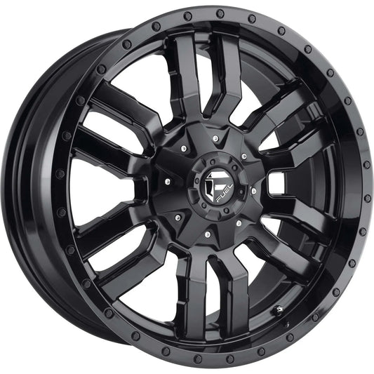 Fuel D596 Sledge Matte Blacks w/Gloss Black Lip 20x9, 8x180, +24 (Chev 2500)