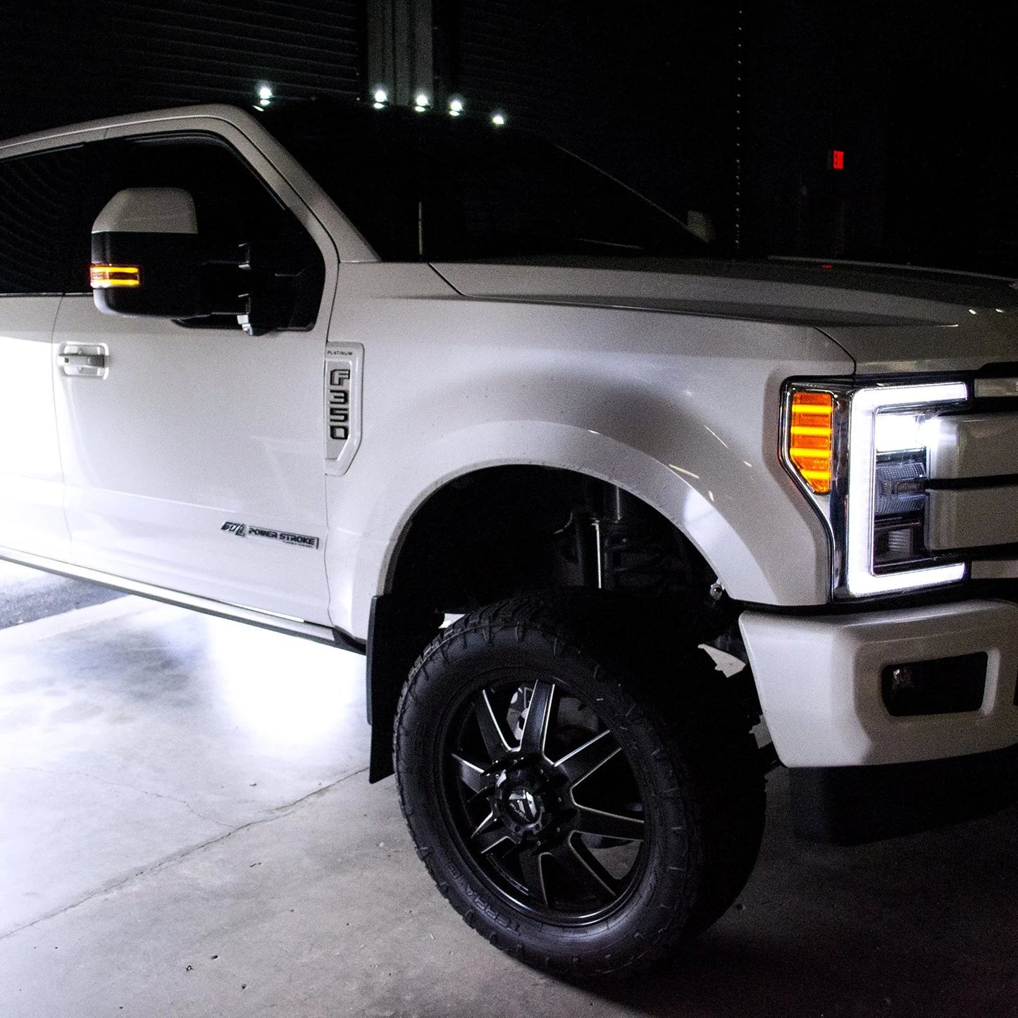 Recon Lighting 5-Piece LED Cab Roof Light Kit with Smokedr Lens & White LEDs (Ford Super Duty 17-23) Suits trucks WITHOUT factory cab roof lights)