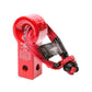 7075 Aluminium Rope Friendly Recovery Hitch - Red Prismatic & 9K Soft Shackle