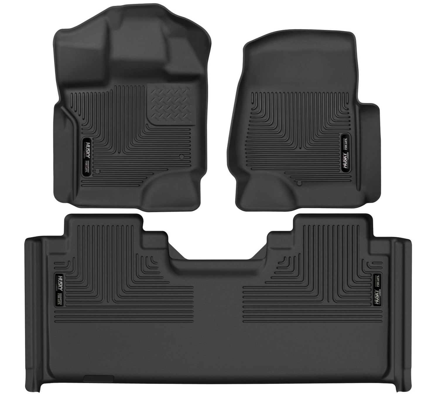 Husky Liners Weatherbeater Floor Mats FRONT AND REAR SET (F250/F350/F450 2017-2024)