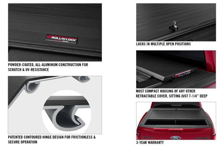 Roll-N-Lock RNLBT448A A-Series Manual (DS Ram 1500 (09-18 (19-22 Classic)); 10-22 Ram 2500/3500, 6.4' w/o RamBox)