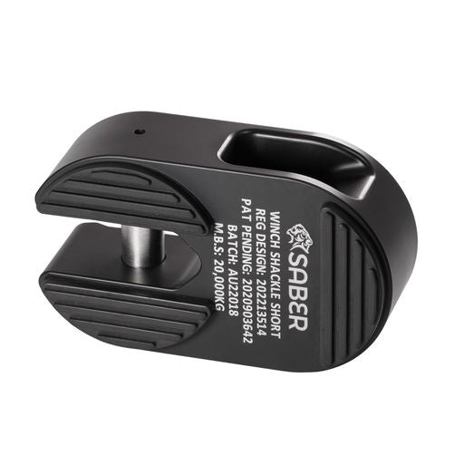 7075 Alloy Winch Shackle Short - Cerakote Black