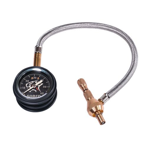 Quick Deflate Tyre Deflator with Glow in the Dark Face & Stainless Steele Braided Hose
