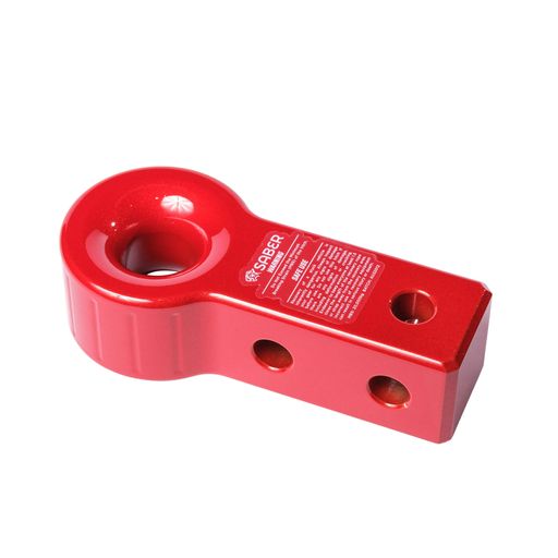 7075 Aluminium Rope Friendly Recovery Hitch - Red Prismatic & 9K Soft Shackle